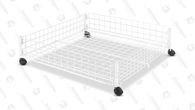 Who said your clothing should all be in your closet? This under-the-bed organizer has wheels, so you can keep it out of sight when you don’t need it, but it’s always easily accessible.